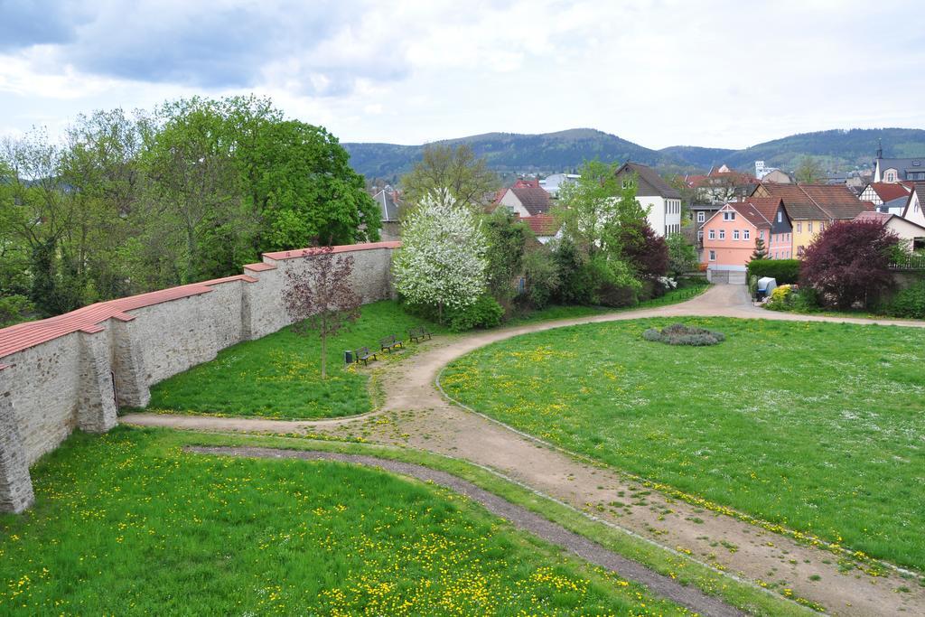 Hotel Am Hohen Schwarm Saalfeld Saale Bagian luar foto